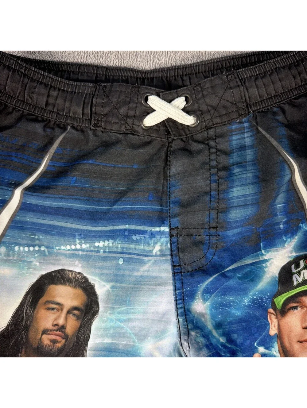 Boys Swim Trunks Size 8 Med Vintage WWE Superstars Cena Roman Reigns Randy Orton